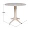 International Concepts Round 42 in Rd Dual Drop Leaf Pedestal Table, 36.3 inH, Unfinished, Ready to Finish, 42 in W, 42 in L K-42DPT-27B-6B - alternate 7
